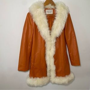 Charlotte Simone Faux Leather Clementine coat